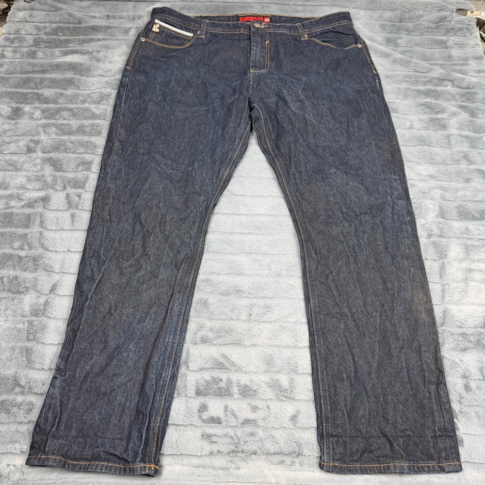 Grindhouse Denim Mens 42 Dark Wash Straight Leg Jeans 100% Cotton Indigo 15357